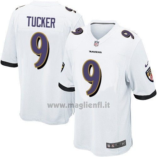 Maglia NFL Game Baltimore Ravens Tucker Bianco